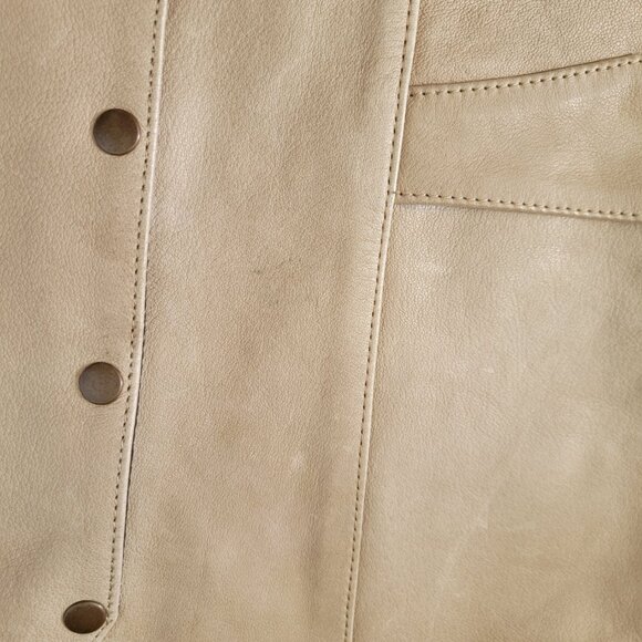 Unik Tan Leather Riding Vest - Picture 7 of 15